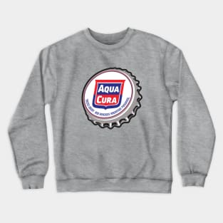 Vintage Retro Aqua Cura  Bottlecap Crewneck Sweatshirt